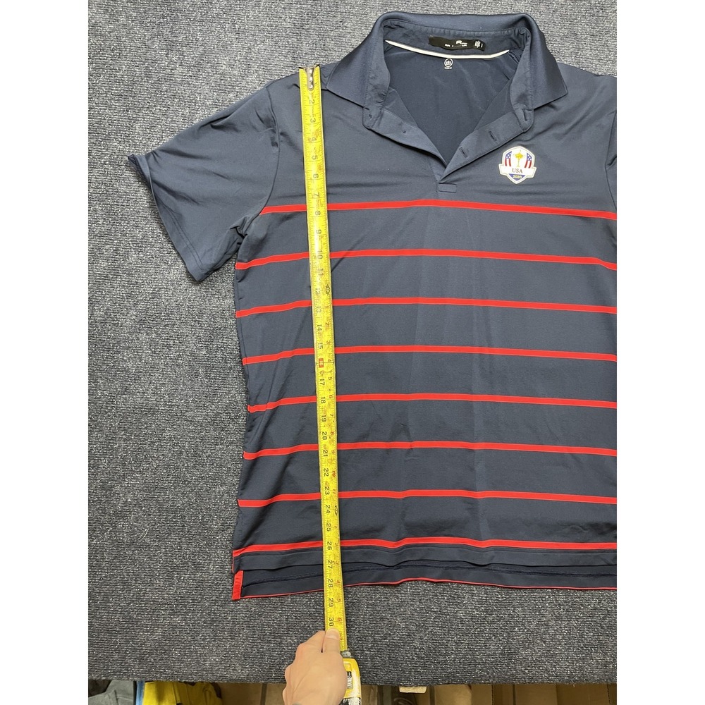 Polo Ralph Lauren Ryder Cup USA 2020 Shirt Mens L Blue Golf Wicking Short Sleeve - Picture 5 of 7